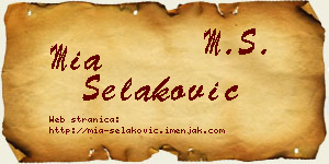 Mia Selaković vizit kartica